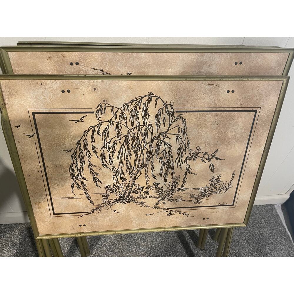 Vintage MCM Lavada tv tray tables